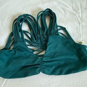 Maaji Fully Reversible Teal Strappy Bikini Top
